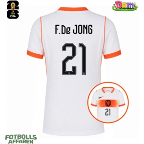 Nederländerna Frenkie de Jong #21 Bortatröja Kvinnor VM 2026 Kortärmad